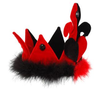 Red Black Queen of Hearts Crown Hat Costume Accessory NEW Alice in