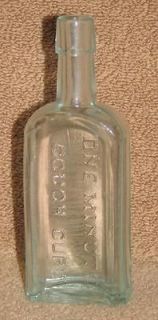 Glass Bottle One Minute Cough Cure E.C. DeWitt & Co. Chicago, U.S.A