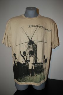 David Gilmour Windmill Mens Tan Short Sleeve Graphic T Shirt
