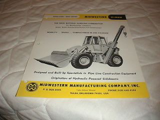 1970s MIDWESTERN C 920 PIPELAYER FOR CATERPILLAR LOADER SALE BROCHURE