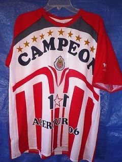 LARGE STITCHED CHIVAS DE GUADALAJARA CAMPEON SOCCER JERSEY EXC COND