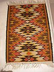 MEXICAN INDIAN SOUTHWEST NAVAJO AZTEC STYLE THROW RUG 36 1/2 X 24