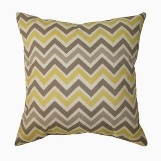 Prints Zoom Zoom Sunny and Natural Chevron Decorative Throw Pillow