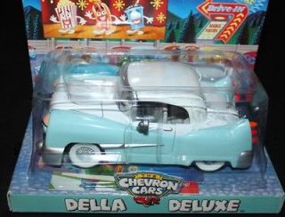 Chevron toy car Della Deluxe, MIB, 2001. Rare, eyes move, doors