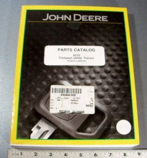 JOHN DEERE PARTS MANUAL   4310 COMPACT UTILITY TRACTOR   2005