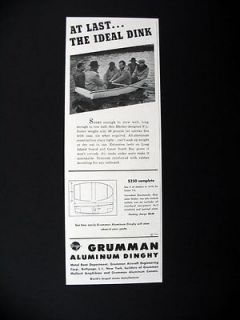 Grumman Aluminum Dinghy 8 1/2 ft Dink Boat 1947 Ad