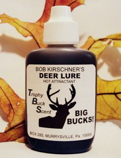 Bob Kirschners Deer Lure   Hot Attractant   1.25 oz Trophy Buck Scent