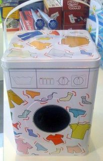 New Laundry Machine Design Detergent Powder Box Storage Tin Decorative