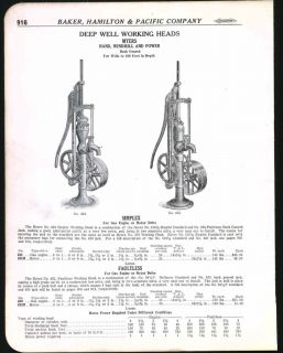 1924 AD Myers Windmill Deep Water Well Working Heads Simplex Faultless