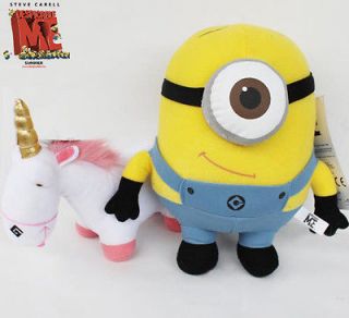 Despicable Me Minions Stewart and Unicorn 2X Plush Toy Stuffed Animal