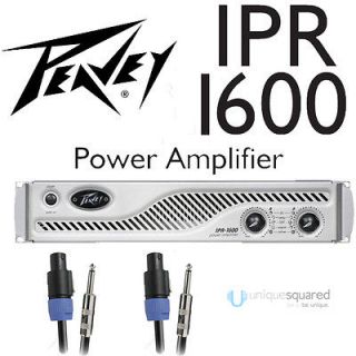 Peavey IPR 1600 Stereo Power Amplifier + Speaker Cables