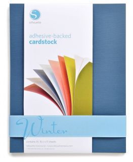 Winter adhesive backed cardstock 8 1/2 X 11 paper sticky back