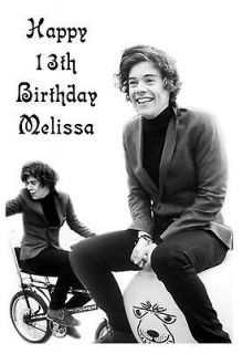 Personalised A5 Harry Styles Birthday Card Any Age Relation One