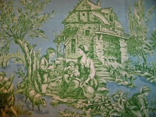 Kravet Pierre Deux Aumont Toile Fabric 10 yd Blue Green