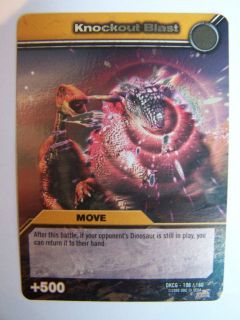 Dinosaur King Trading Card Silver Shiny Move card KNOCKOUT BLAST