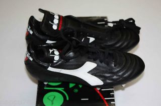 Diadora Scudetto SC   Mens Soccer Shoes   US Size 6½   B&W   Brand