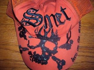 Smet Orange Black Diamond Halloween By Christian Audigier Skull Hat