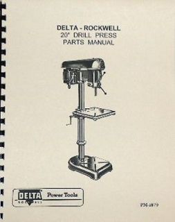 ROCKWELL DELTA 20 Drill Press Operators Parts Manual 0641