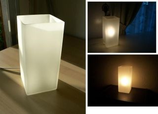 IKEA GRONO Designer Table lamp, frosted glass, WHITE plain clear