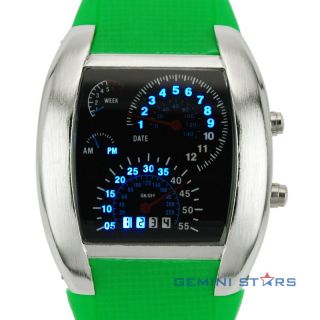 Matrix Date Day LED Men Lady Sport Digital Rubber/Metal Wrist Watch