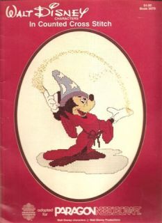WALT DISNEY CHARACTERS in CROSS STITCH Mickey Mouse Donald Duck Snow