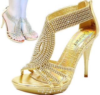 New womens shoes rhinestones stilettos back zipper party prom wedding