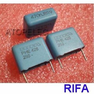 10pcs RIFA PHE 426 Hi Fi Capacitors 0.47uF/250V 474