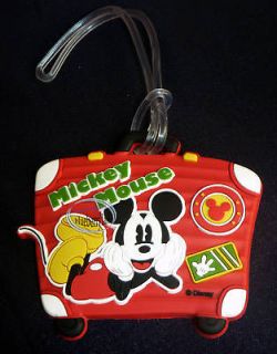 Disney Mickey Mouse Luggage Bag TAG Travel Name holder school trip