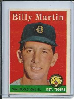 1958 Topps Baseball, #271 Billy Martin, Detroit Tigers