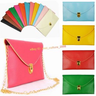 Korea Style Womens Envelope Clutch Chain Purse HandBag Shoulder Bag