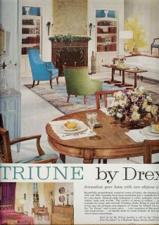 1966 DREXEL DINING ROOM FURNITURE Vintage Print Ad