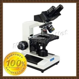 Professional Biological Compound Binocular Microscope w Halogen Light