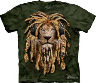 NEW THE MOUNTAIN DJ JAHMAN RASTA LION T SHIRT OFFICIALLY LICENSED BY