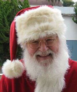 Classic Stocking Cap Santa Claus Hat Red Velvet Ivory Faux Fur Trim