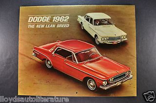 1962 Dodge Calender Sales Brochure Dart 440 Lancer GT 770 Station