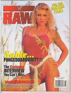 WWE WWF RAW Divas Female Wrestling Mag SABLE/Jackie Poster 11 98
