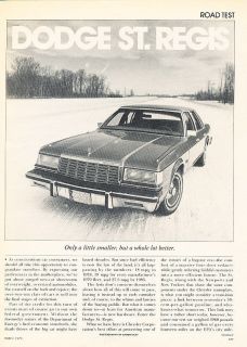 1979 Dodge St. Regis   Road Test   Classic Article D43