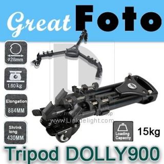 Pro 3 Wheels Pulley Universal Folding Camera Tripod Dolly Base Stand