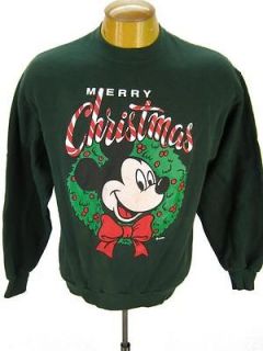 Disney Mickey Mouse Christmas t Sweatshirt Jumper Top Shirt L Large