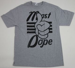 MOST DOPE T shirt Adult Mens Thumbs Up Swag Tee S,M,L,XL Gray New