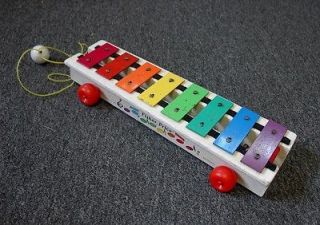 FISHER PRICE XYLOPHONE PULL TOY 1964 1978 #870 MUSICAL MUSIC PRE