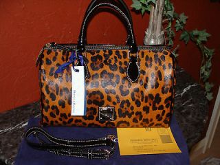 Dooney and Bourke NWT LEOPARD Leather Classic Satchel/ Purse~SUPER