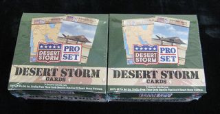 Newly listed Lot of (2) 1991 Pro Set Desert Storm Series 1 Trading