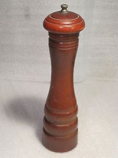Large vintage wooden wood pepper mill grinder VERITY SOUTHALL kitchen