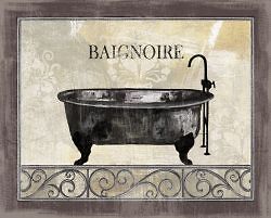 Bath Silhouette I by NBL Studio Vintage Bathtub Kitchen and Bath Art