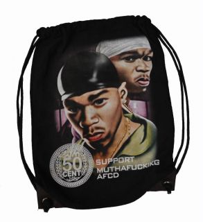 50 Cent Support Hip Hop/ School / Gym / Pull Cord Bag (G5)