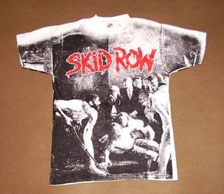 VINTAGE Skid Row T SHIRT Slave To The Grind HEAVY METAL Poison MOTLEY