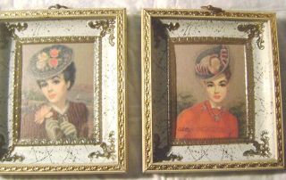 DONALD ART CO.INC NY. *2 PRINTS*FROM COLETTTE*FRAME IN SHADOW BOXS