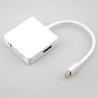 in 1 Thunderbolt Mini Displayport to DP HDMI DVI Adapter Cable For