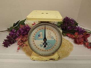 VINTAGE 50S OR 60S 30 POUND MAX BABY DESIGN PATTERN TIN SCALE